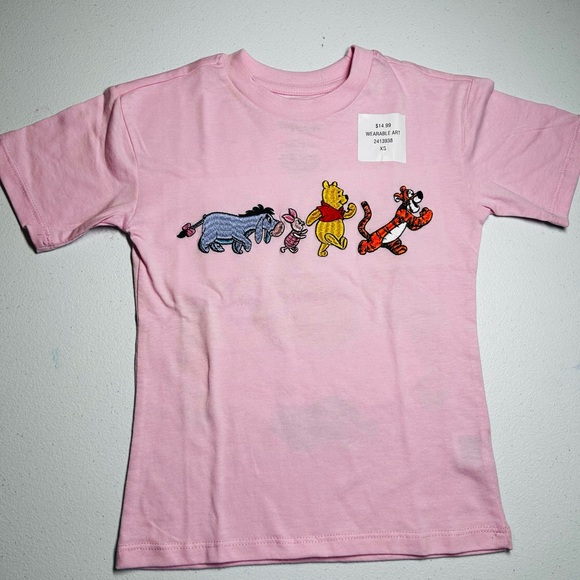 Disney Other - Pink Kids T-Shirt with Cartoon Characters